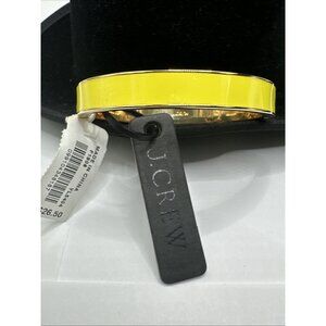 J CREW Enamel Gold Tone & Yellow Bracelet Hinged NEW with TAGS Vintage